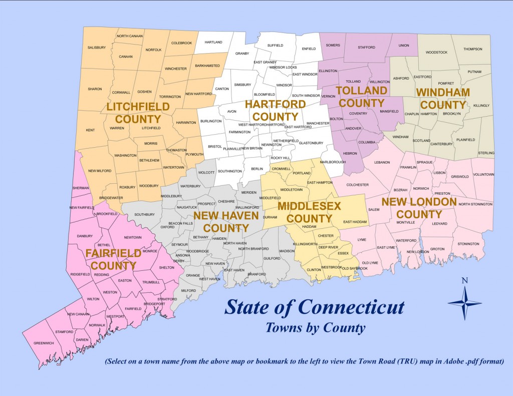 MAP OF STATE OF CT